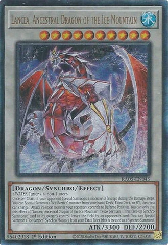 Image for Lancea, Ancestral Dragon of the Ice Mountain (Ultimate Rare) (RA05-EN045) (RA05) - YuGiOh