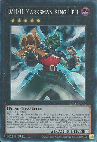 Image for D/D/D Marksman King Tell (Collector's Rare) (RA05-EN047) (RA05) - YuGiOh