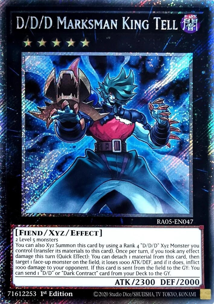 Image for D/D/D Marksman King Tell (Platinum Secret Rare) (RA05-EN047) (RA05) - YuGiOh