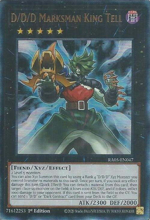 Image for D/D/D Marksman King Tell (Ultimate Rare) (RA05-EN047) (RA05) - YuGiOh