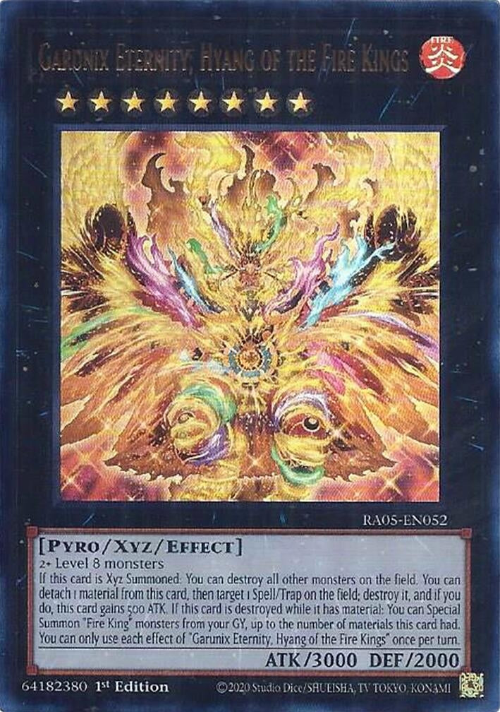 Image for Garunix Eternity, Hyang of the Fire Kings (Ultra Rare) (RA05-EN052) (RA05) - YuGiOh