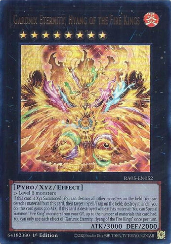 Image for Garunix Eternity, Hyang of the Fire Kings (Ultra Rare) (RA05-EN052) (RA05) - YuGiOh