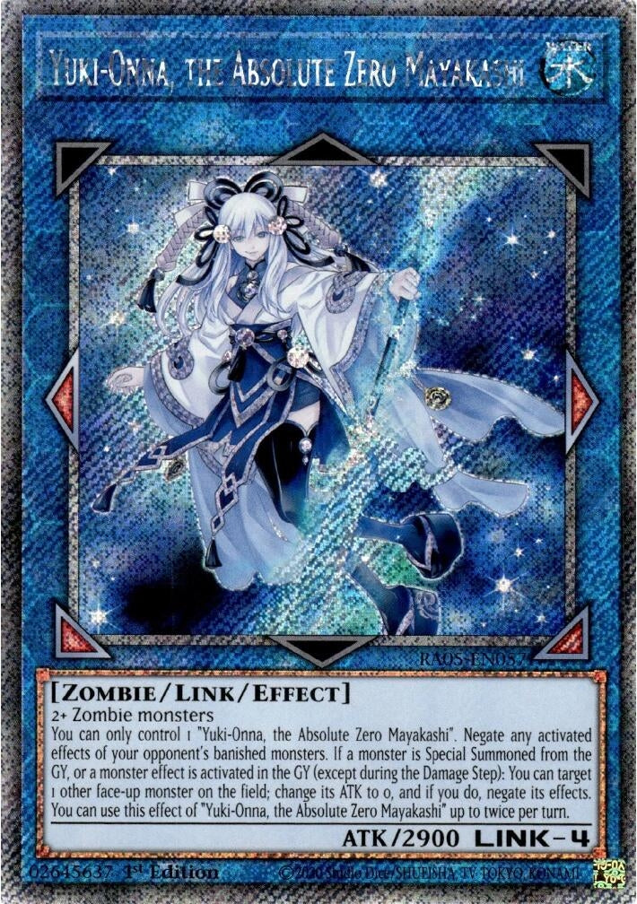 Image for Yuki-Onna, the Absolute Zero Mayakashi (Platinum Secret Rare) (RA05-EN057) (RA05) - YuGiOh