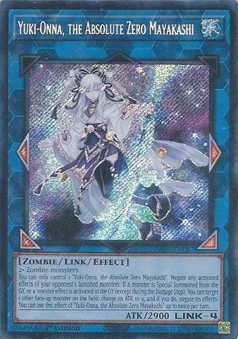 Image for Yuki-Onna, the Absolute Zero Mayakashi (Secret Rare) (RA05-EN057) (RA05) - YuGiOh