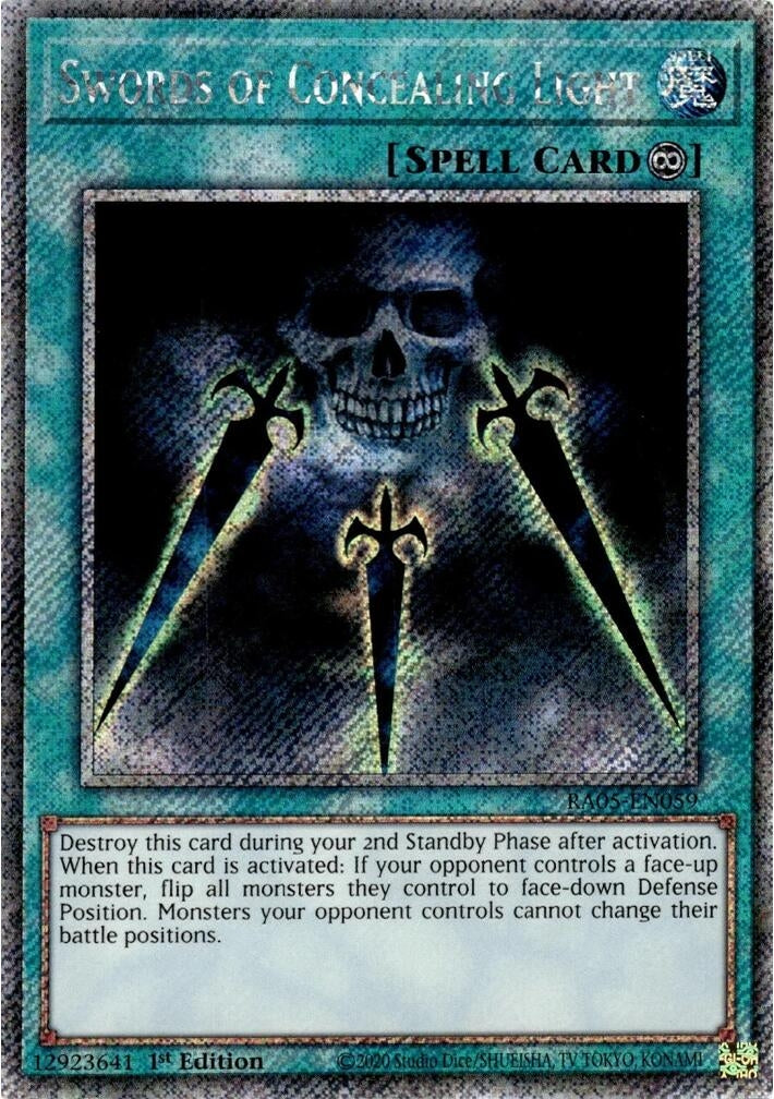 Image for Swords of Concealing Light (Platinum Secret Rare) (RA05-EN059) (RA05) - YuGiOh