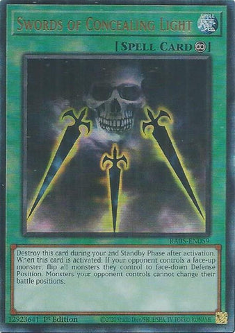 Image for Swords of Concealing Light (Ultimate Rare) (RA05-EN059) (RA05) - YuGiOh