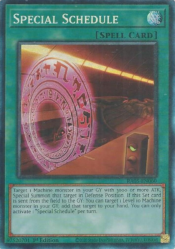 Image for Special Schedule (Collector's Rare) (RA05-EN060) (RA05) - YuGiOh