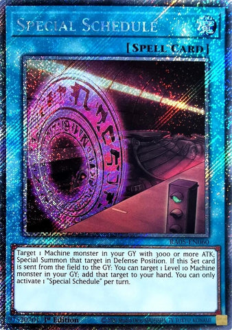 Image for Special Schedule (Platinum Secret Rare) (RA05-EN060) (RA05) - YuGiOh