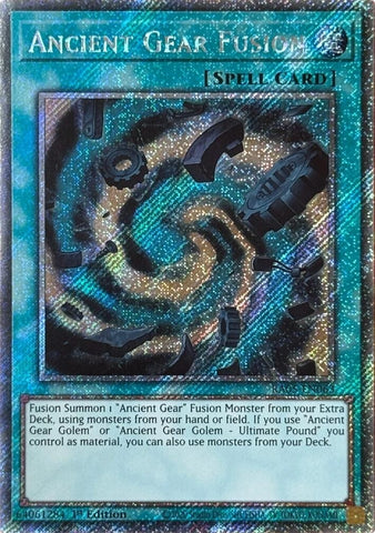 Image for Ancient Gear Fusion (Platinum Secret Rare) (RA05-EN063) (RA05) - YuGiOh