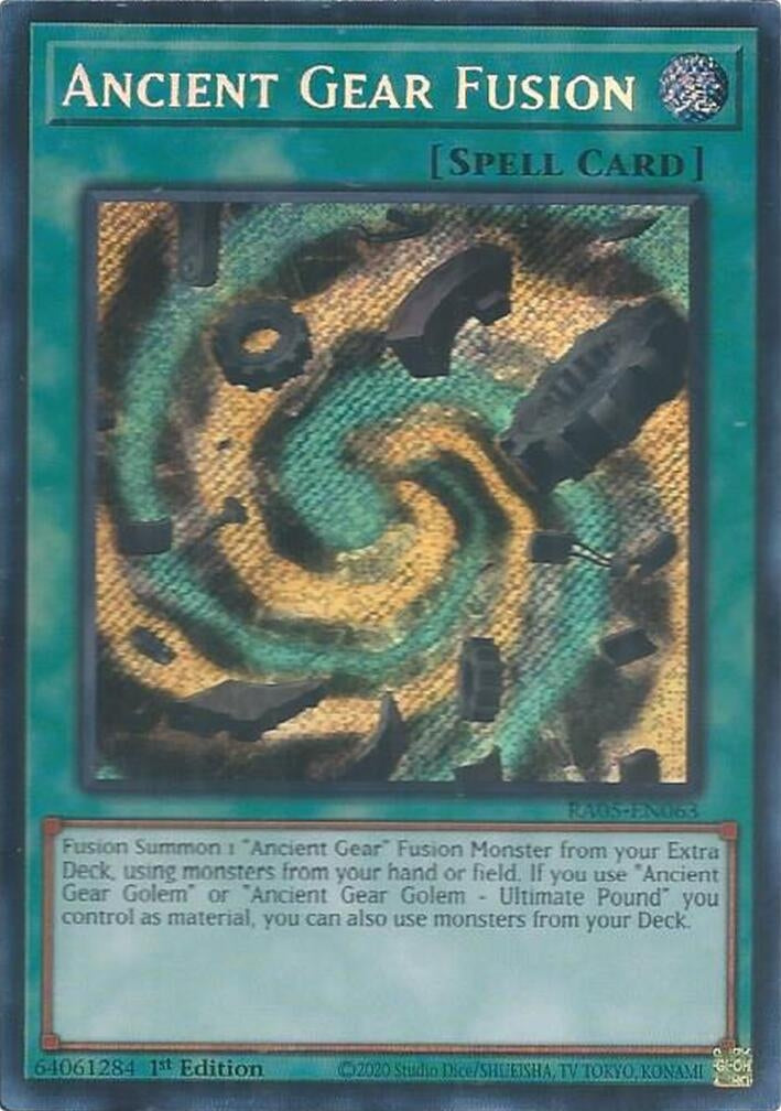 Image for Ancient Gear Fusion (Secret Rare) (RA05-EN063) (RA05) - YuGiOh