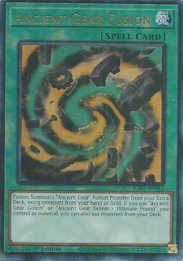 Image for Ancient Gear Fusion (Ultimate Rare) (RA05-EN063) (RA05) - YuGiOh