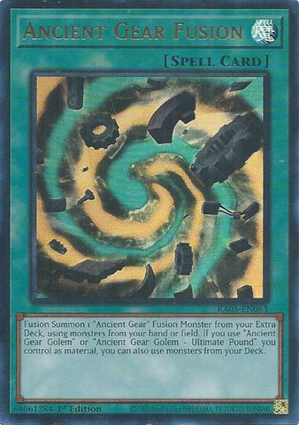 Image for Ancient Gear Fusion (Ultra Rare) (RA05-EN063) (RA05) - YuGiOh