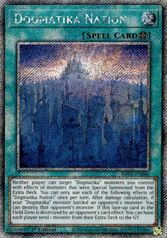 Image for Dogmatika Nation (Platinum Secret Rare) (RA05-EN066) (RA05) - YuGiOh