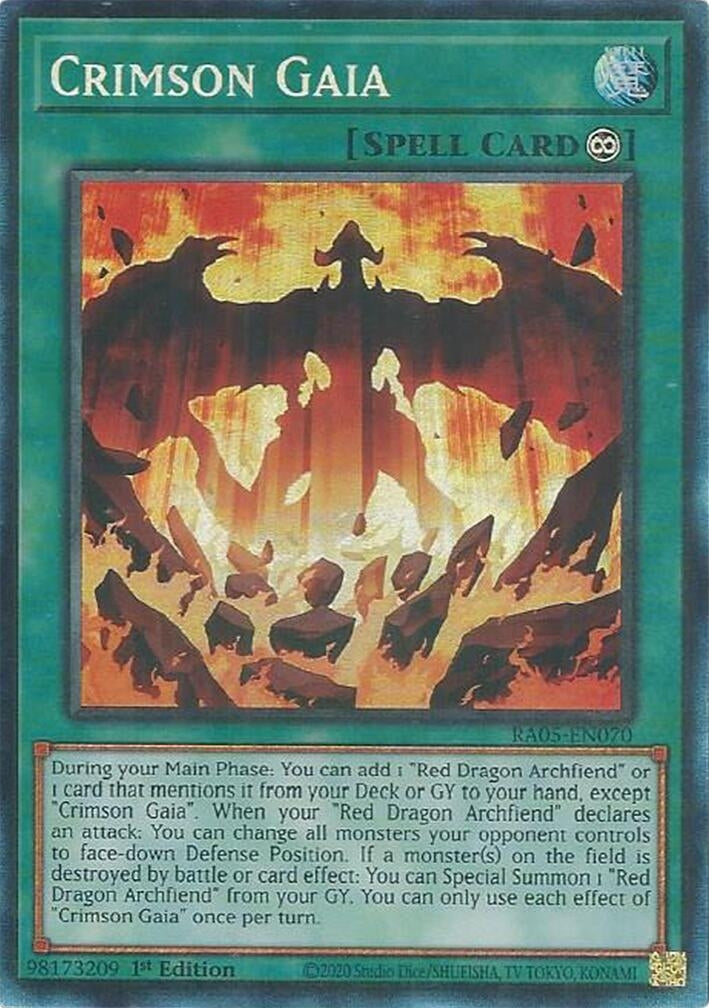 Image for Crimson Gaia (Collector's Rare) (RA05-EN070) (RA05) - YuGiOh