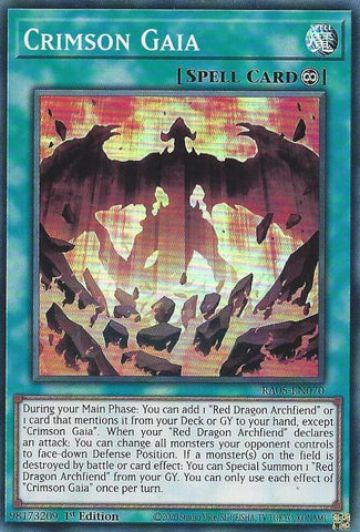Image for Crimson Gaia (RA05-EN070) (RA05) - YuGiOh