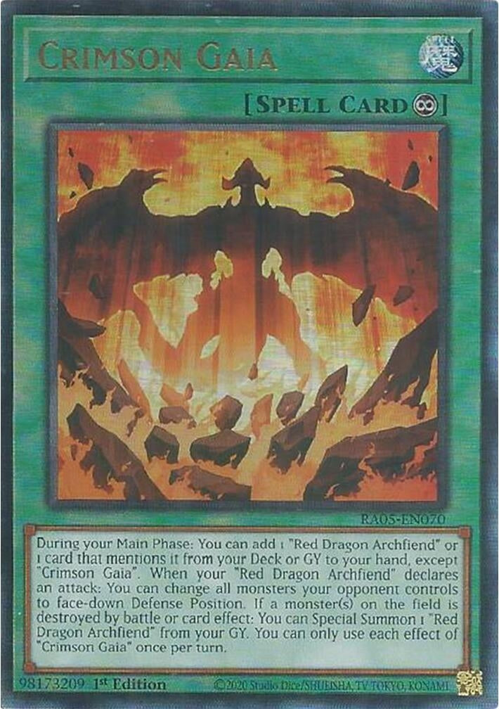 Image for Crimson Gaia (Ultimate Rare) (RA05-EN070) (RA05) - YuGiOh