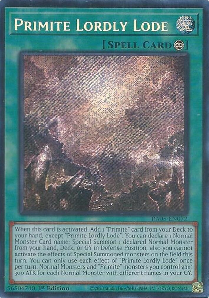 Image for Primite Lordly Lode (Secret Rare) (RA05-EN072) (RA05) - YuGiOh