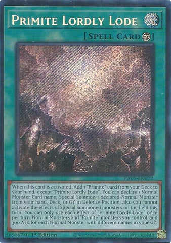 Image for Primite Lordly Lode (Secret Rare) (RA05-EN072) (RA05) - YuGiOh