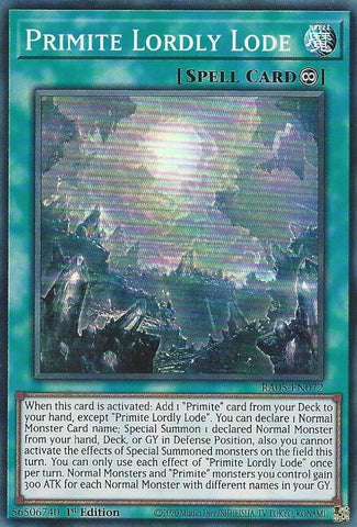 Image for Primite Lordly Lode (RA05-EN072) (RA05) - YuGiOh