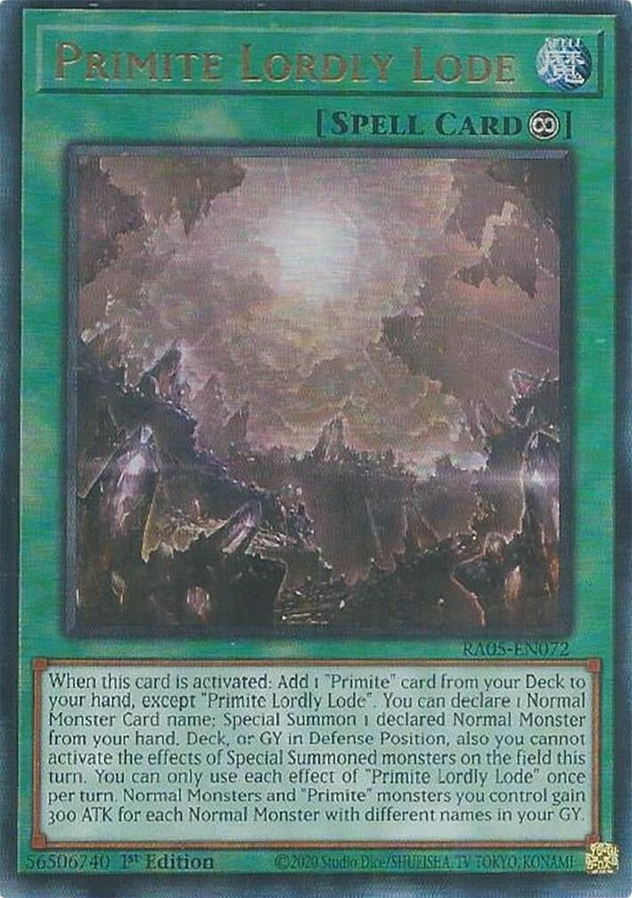 Image for Primite Lordly Lode (Ultimate Rare) (RA05-EN072) (RA05) - YuGiOh