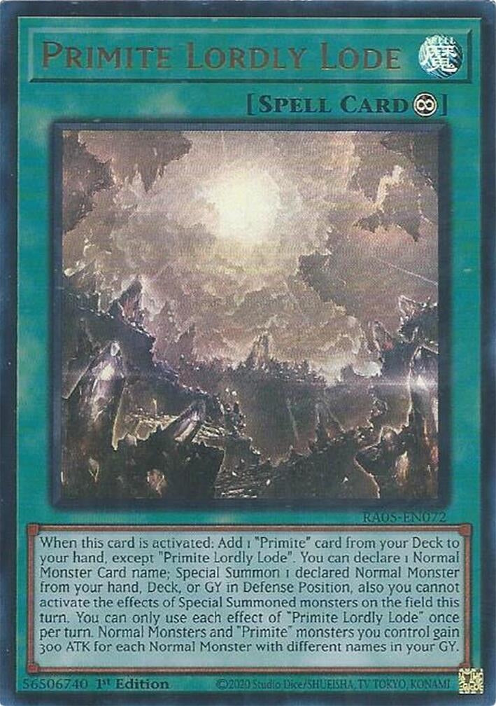 Image for Primite Lordly Lode (Ultra Rare) (RA05-EN072) (RA05) - YuGiOh