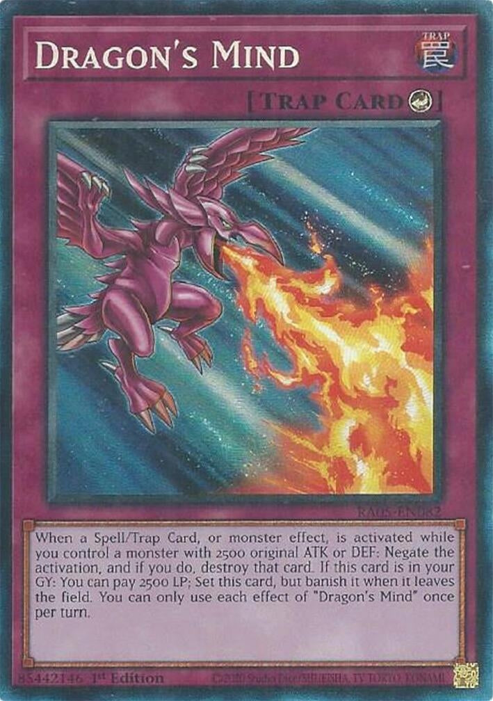 Image for Dragon's Mind (Collector's Rare) (RA05-EN082) (RA05) - YuGiOh