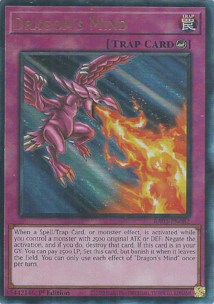 Image for Dragon's Mind (Ultimate Rare) (RA05-EN082) (RA05) - YuGiOh