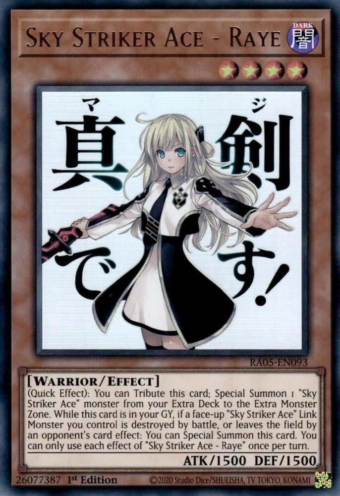 Image for Sky Striker Ace - Raye (RA05-EN093) (RA05) - YuGiOh