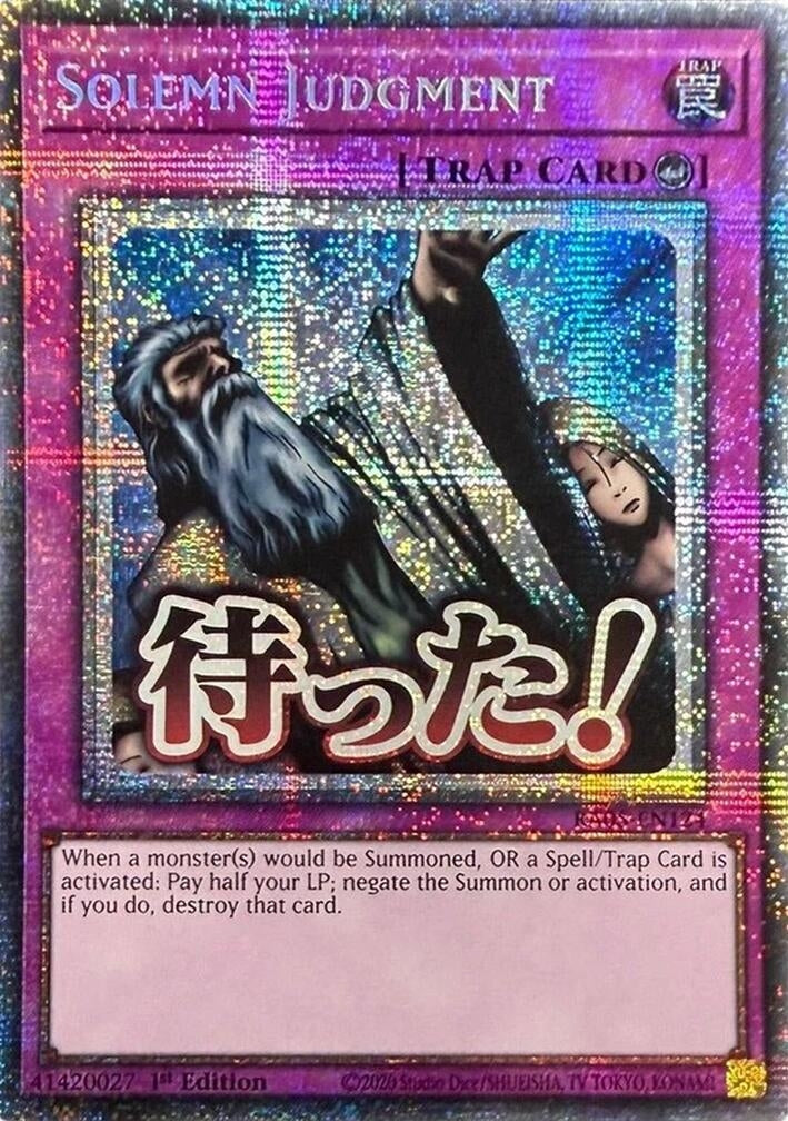 Image for Solemn Judgment (Starlight Rare) (RA05-EN124) (RA05) - YuGiOh