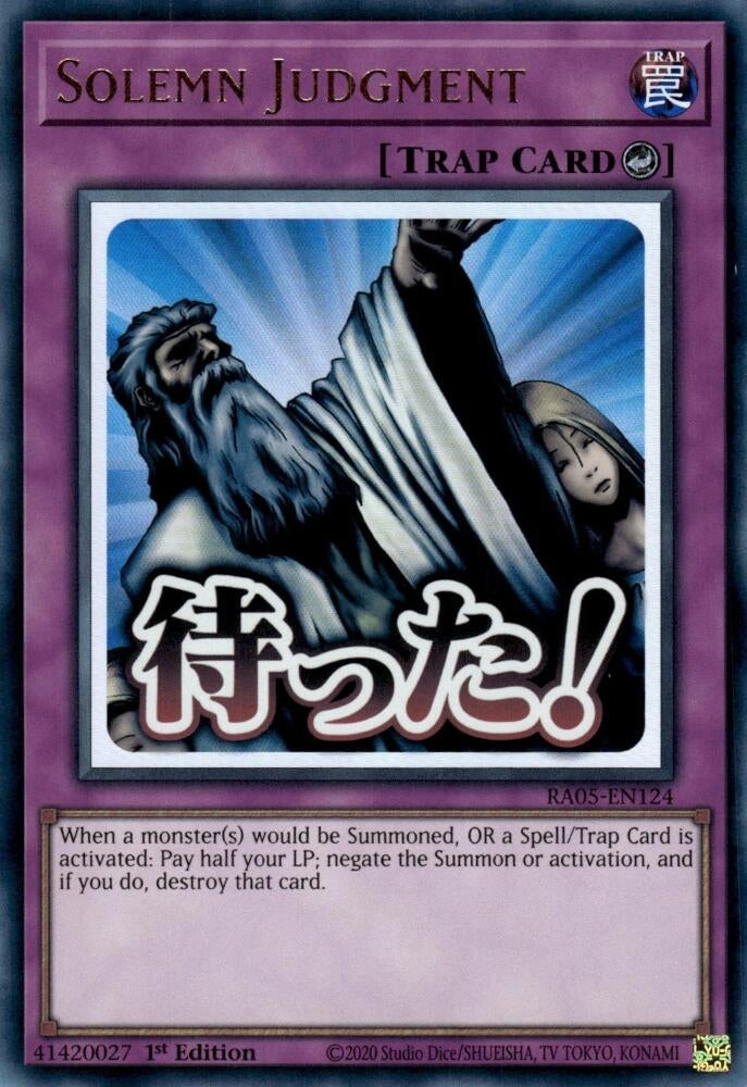 Image for Solemn Judgment (RA05-EN124) (RA05) - YuGiOh