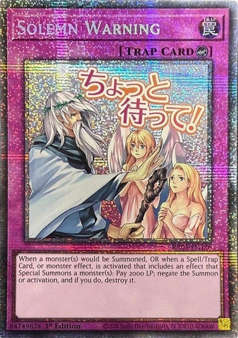 Image for Solemn Warning (Starlight Rare) (RA05-EN126) (RA05) - YuGiOh