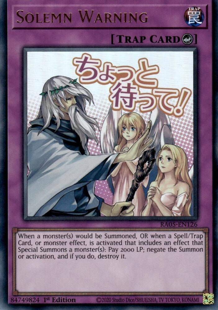 Image for Solemn Warning (RA05-EN126) (RA05) - YuGiOh