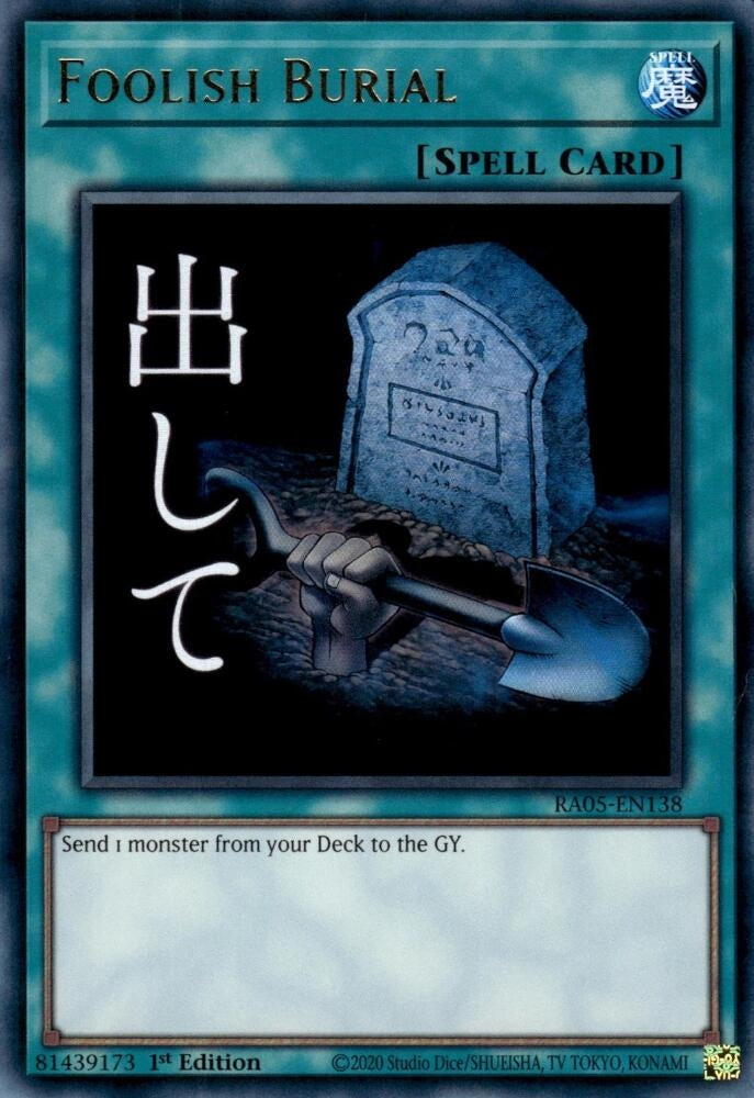 Image for Foolish Burial (RA05-EN138) (RA05) - YuGiOh
