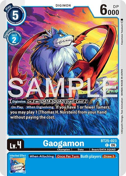 Image for Gaogamon (BT25-023 C) (BT-25) - Digimon Card Game