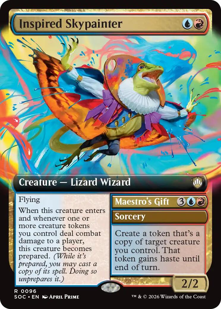 Pintacielos inspirado (Arte extendido) [Commander: Secretos de Strixhaven]