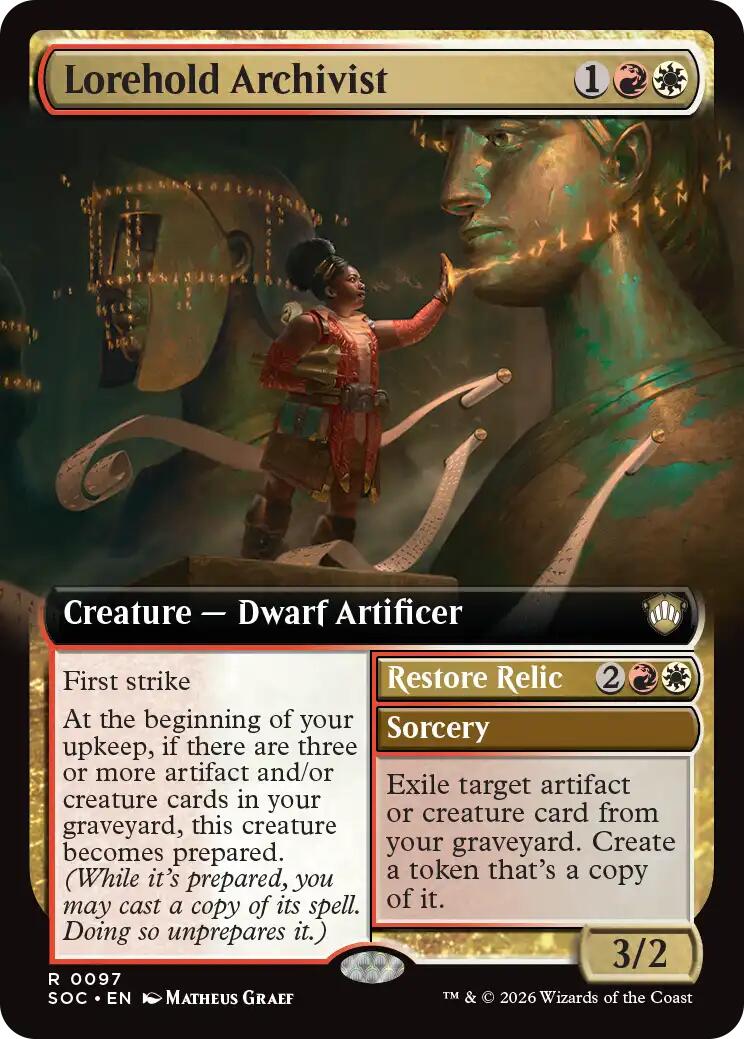 Archivista de Lorehold (Arte extendido) [Commander: Secretos de Strixhaven]