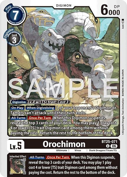 Image for Orochimon (BT25-071 U) (BT-25) - Digimon Card Game