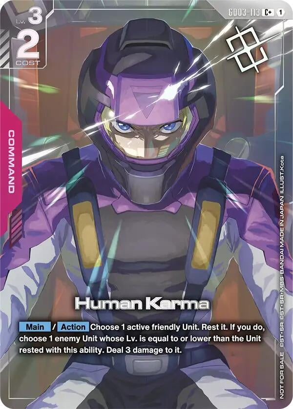Image for Human Karma (Store Tournament Winner Pack 04) (GD03-113) (GCG-PR) - Gundam Card Game