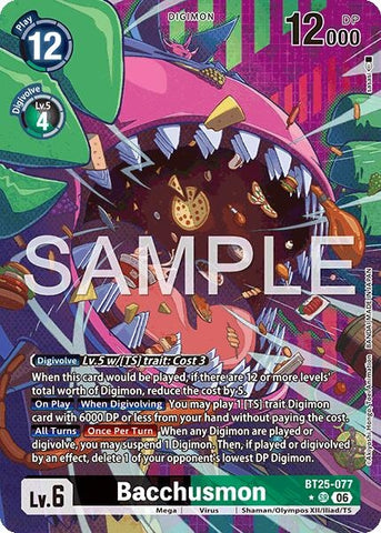 Image for Bacchusmon (Alternate Art) (BT25-077 SR) (BT-25) - Digimon Card Game