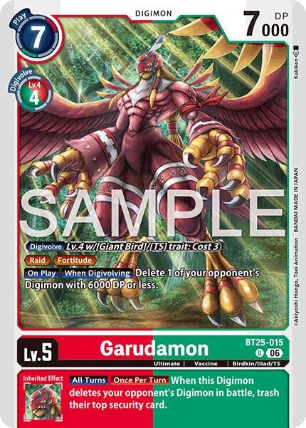 Image for Garudamon (BT25-015 U) (BT-25) - Digimon Card Game