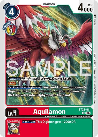 Image for Aquilamon (BT25-011 C) (BT-25) - Digimon Card Game
