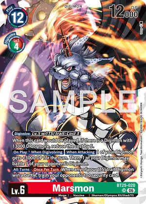 Image for Marsmon (BT25-020 SR) (BT-25) - Digimon Card Game