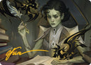 Carte d'art Étudiante éternelle (signature estampée or) [Série d'illustrations Secrets de Strixhaven]