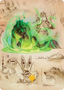 Pratique de germination, carte d'illustration (Symbole d'arpenteur doré) [Série d'illustrations : Les secrets de Strixhaven]