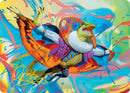 Carte d'art peintre-ciel inspiré (signature estampillée or) [Série d'art Secrets de Strixhaven]