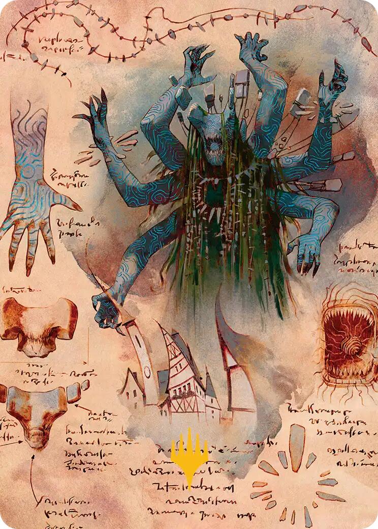 La carte d'art L'Aube archaïque (Symbole d'arpenteur doré) [Série d'illustrations Mystères de Strixhaven]