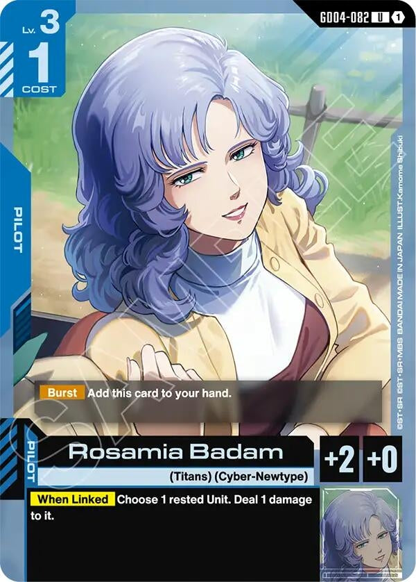 Image for Rosamia Badam (GD04-082) (GD04) - Gundam Card Game