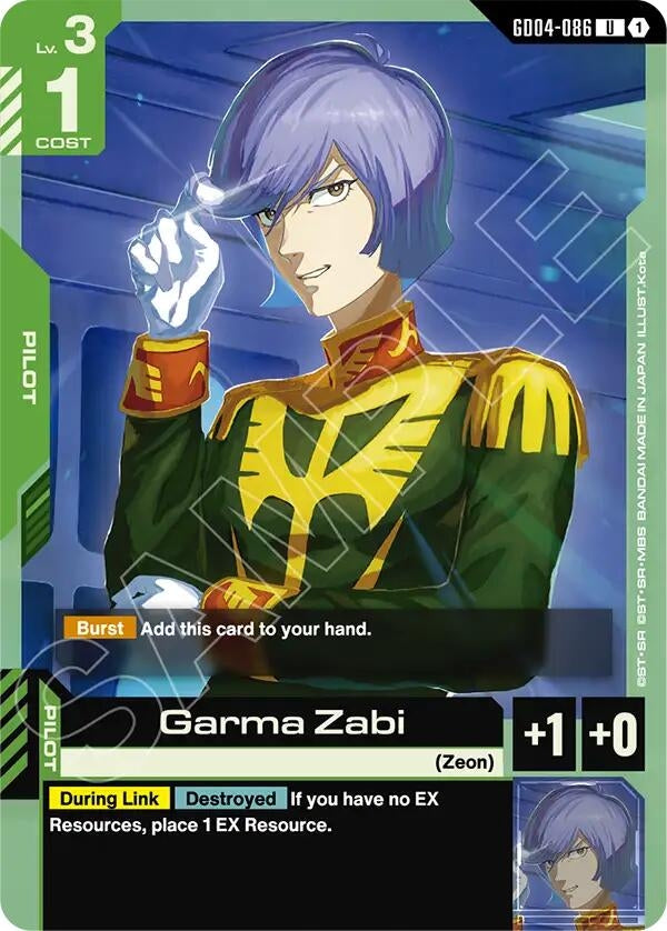 Image for Garma Zabi (GD04-086) (GD04) - Gundam Card Game