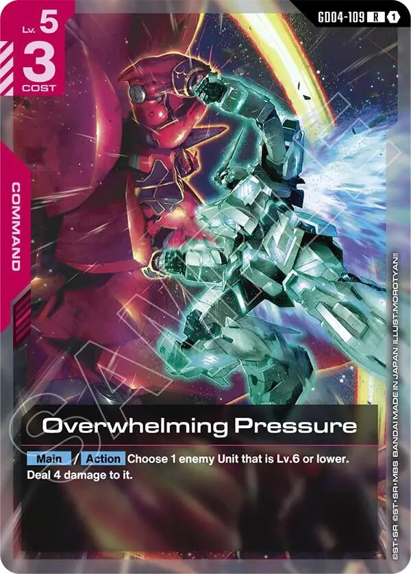 Image for Overwhelming Pressure (GD04-109) (GD04) - Gundam Card Game