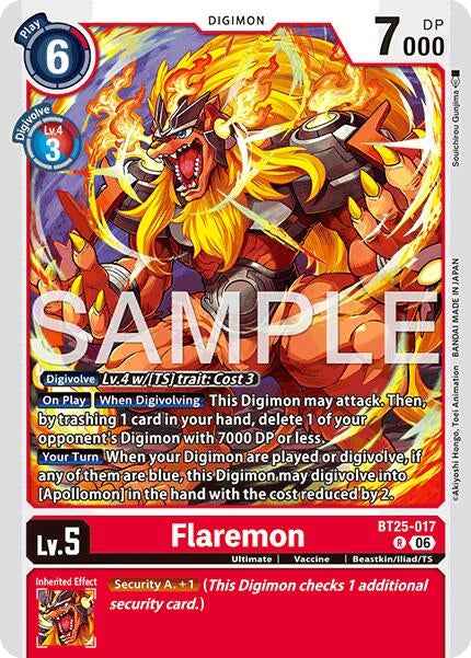 Image for Flaremon (BT25-017 R) (BT-25) - Digimon Card Game